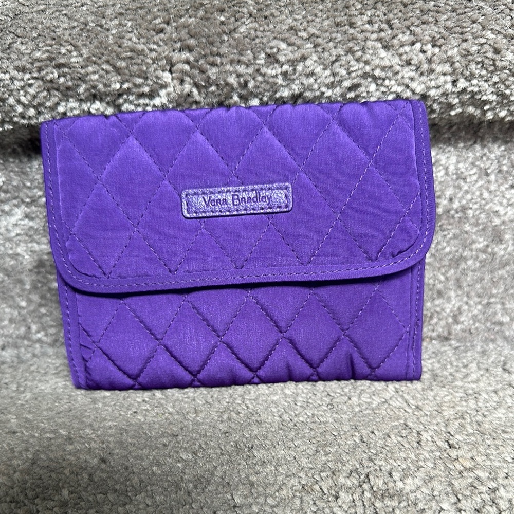 Vera Bradley Purple Quilted Women's Micro Wallet